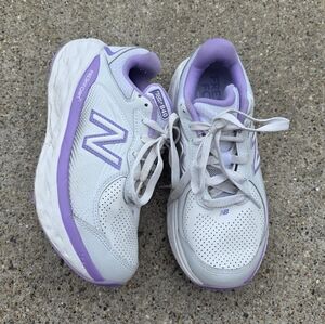 New Balance Women's Athletic Shoes in White and Purple